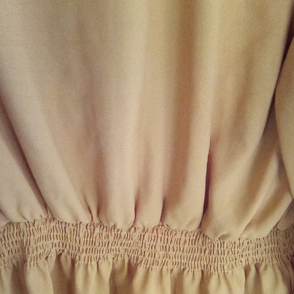 Women's Mustard Ruffle Neck Blouse - Picture 11 of 14